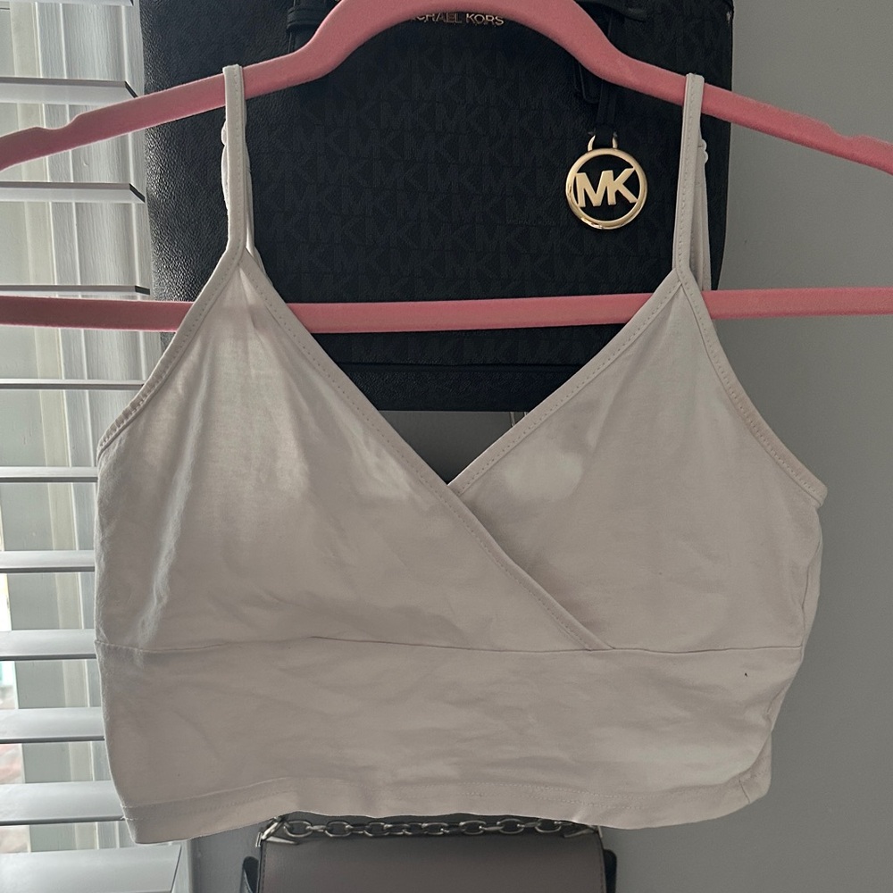White Wrap Crop Top